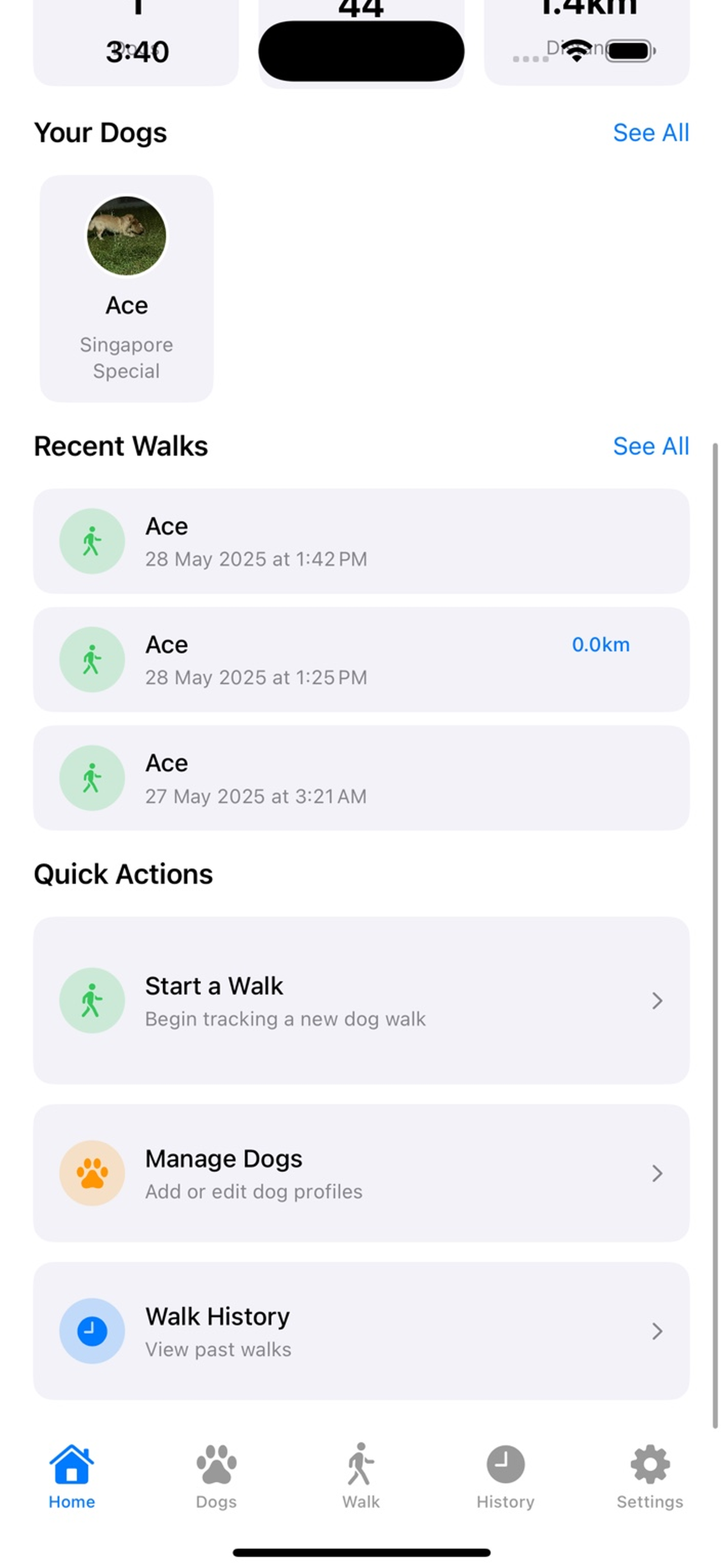 Walk Tracking